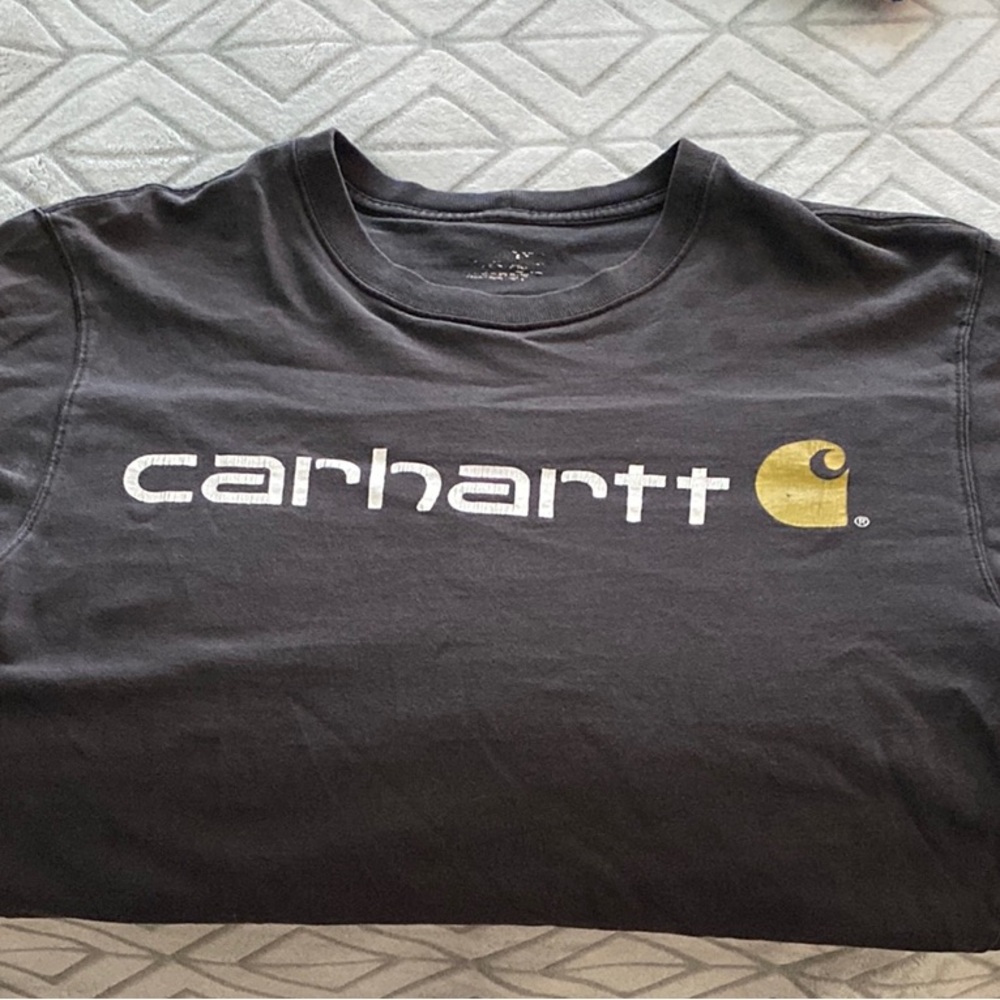 Carhartt Charcoal Tee with White Logo